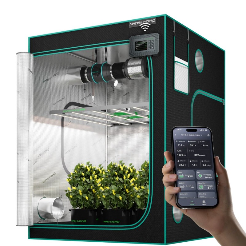 Grow Tent 4X4 - ชุดปลูกต้นไม้แบบเต็นท์ 4x4 ฟุต (120x120 ซม.) พร้อมไฟปลูกต้นไม้แบบ