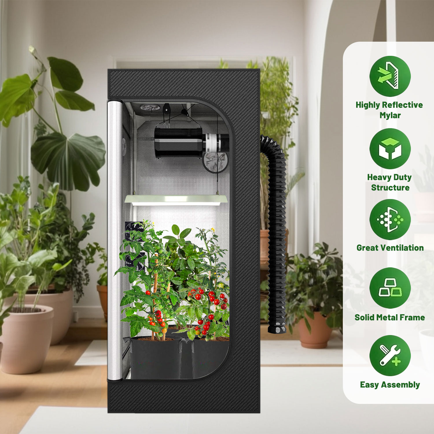 4x4 Grow เต็นท์ชุด LED Grow Li - Grow Tent 4X4 บทวิจารณ์และราคา