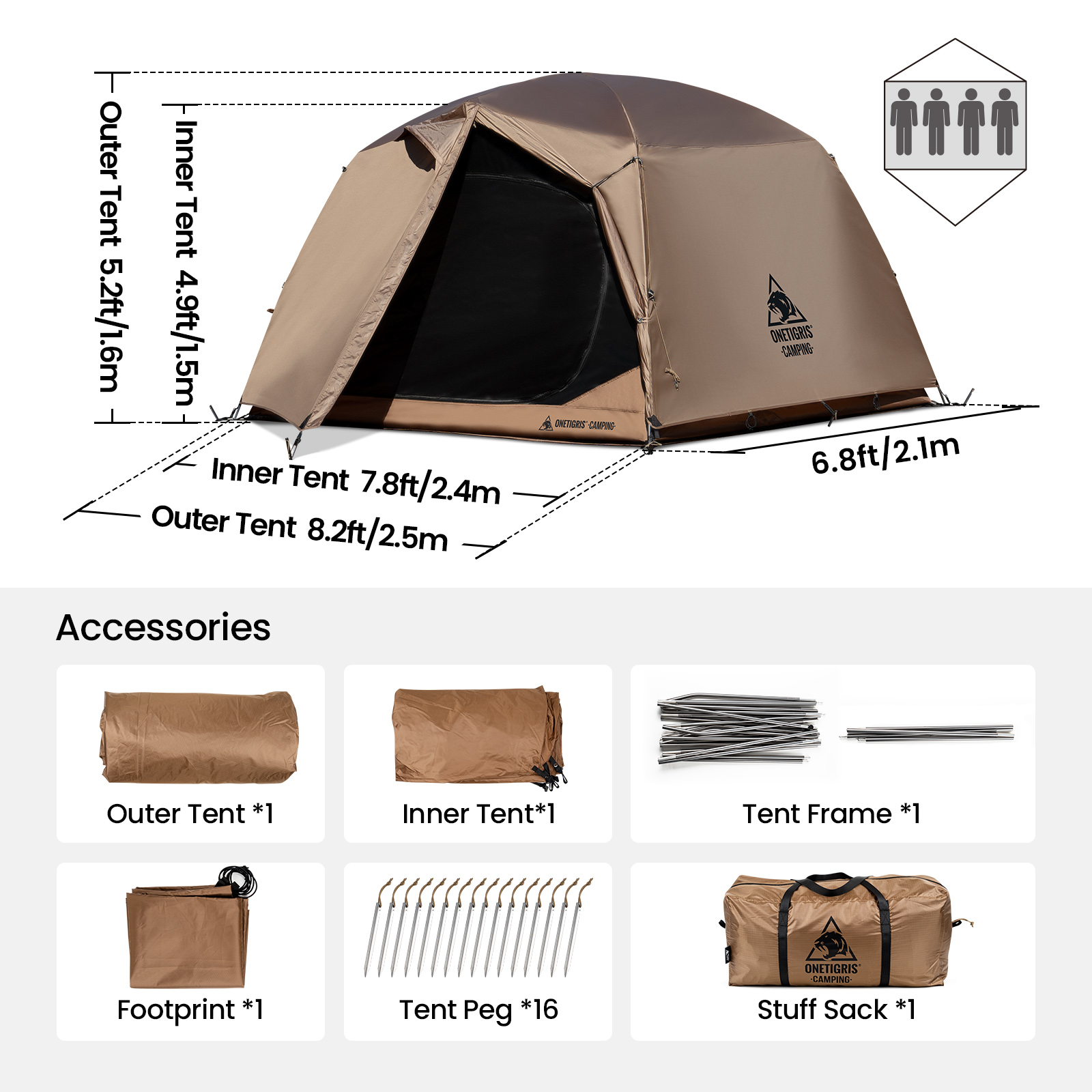 Onetiris เต็นท์สำหรับตั้งแคมป์ - Grow Tent 4X4 บทวิจารณ์และราคา